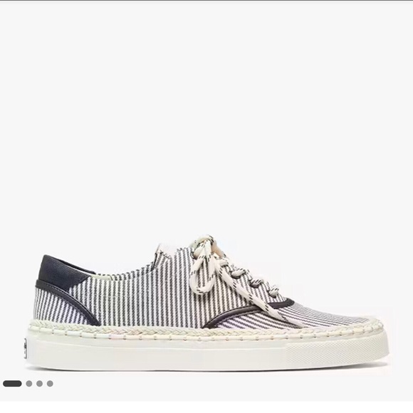 NIB-Kate Spade-Boat Party-Espadrille Sneakers-Canvas-Striped-Womens Size 9B-$118 - Picture 13 of 14